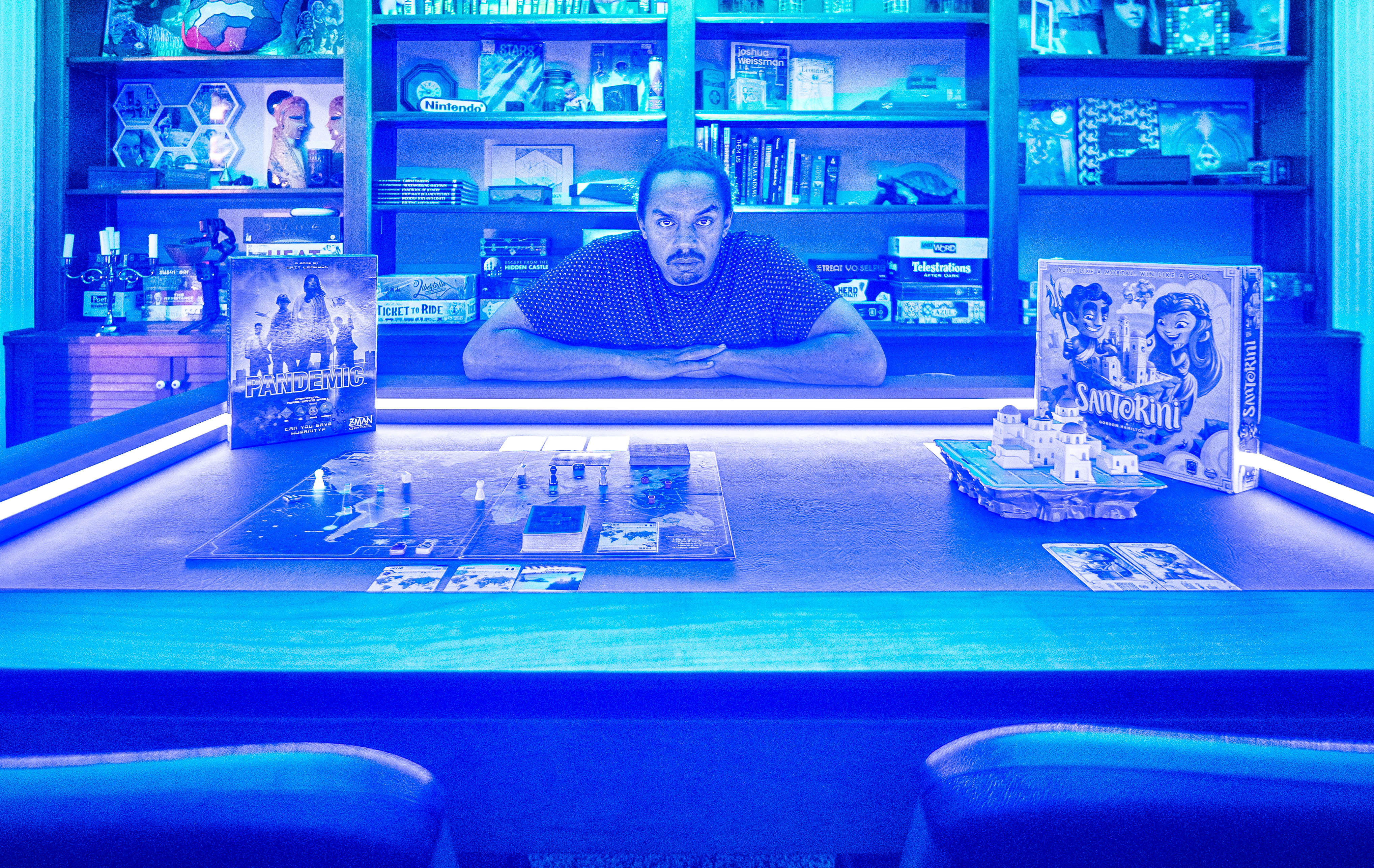 Make Or Die creator at the gaming table